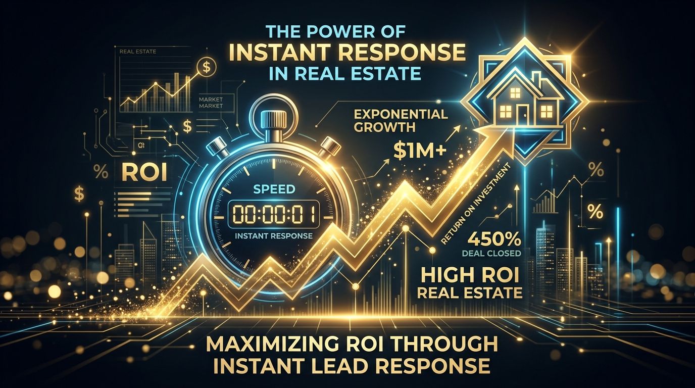 Futuristic stopwatch showing high ROI in real estate lead generation